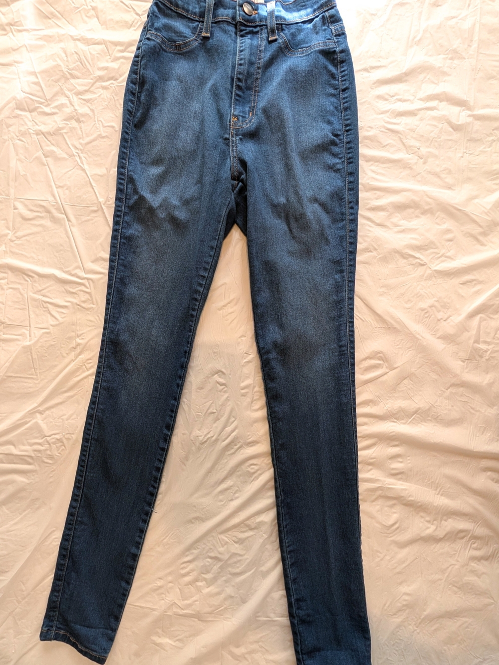 Vibrant MIU Womens Skinny Jeans Size 3 Blue Denim Stretch Casual High Rise W-25
